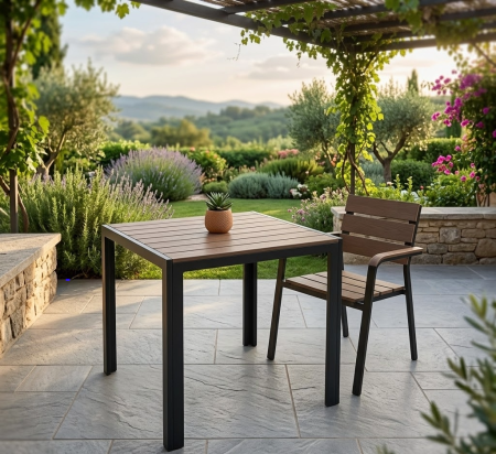 طاولة (Aluminum, Wood)